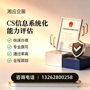 湖北CS信息系统化能力评估申报服务